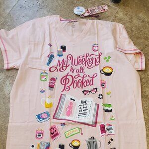 Night Shirt Pink Book Lover